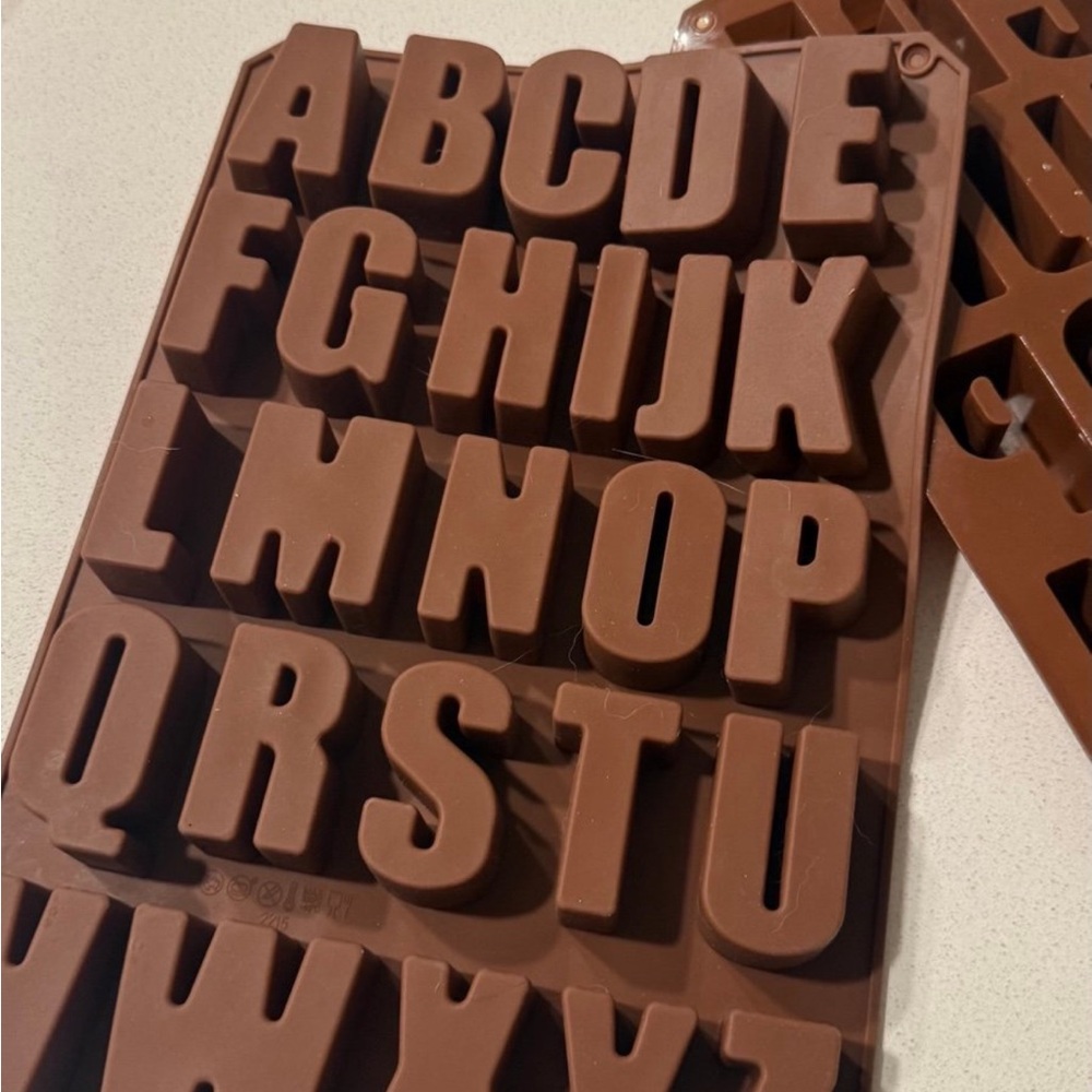 Brown Alphabet Silicone Mold